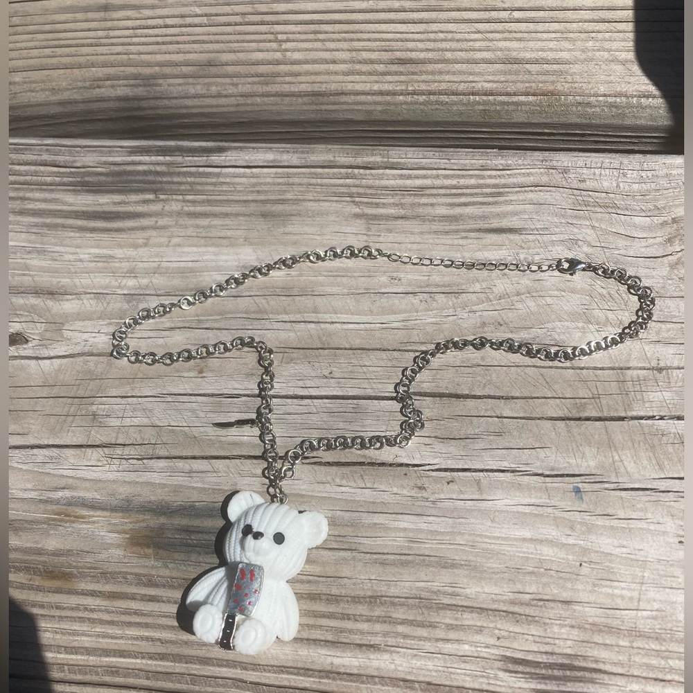 Halloween bear necklace